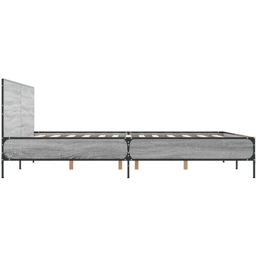  Okvir kreveta boja hrasta 120x200 cm konstruirano drvo i metal Slike