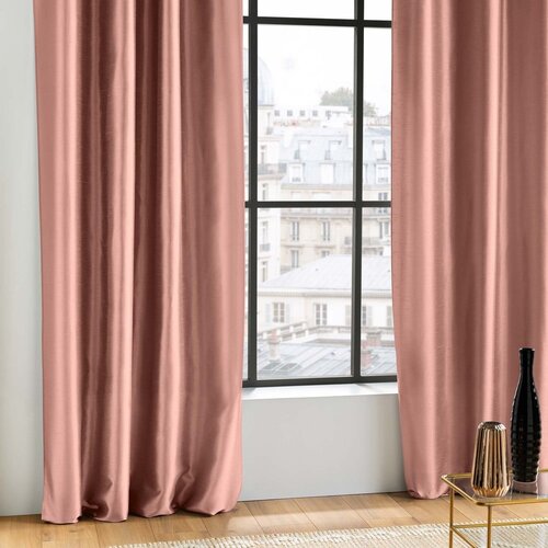 Douceur d int&amp;eacute;rieur Ružičasta zavjesa od mikrosatena 140x240 cm Shana &amp;ndash; Slike