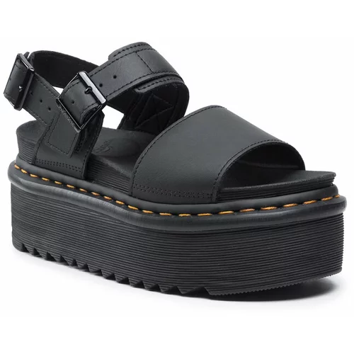 Dr. Martens Kožne sandale Voss Quad za žene, boja: crna