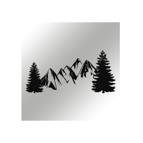 Opviq Zidna dekoracija Bor, 70x33 cm, 1,2 mm, Crna Slike