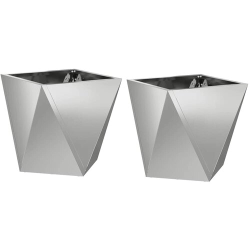  Sadilica 2 pcs Srebrno 30 x 30 x 30 cm Cinkani čelik Slike