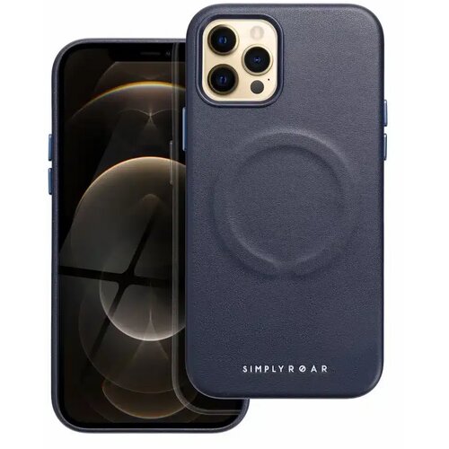 Roar kožna Mag Case maska kompatibilna s MagSafeom &amp;ndash; za iPhone 12 Pro navy plava Slike