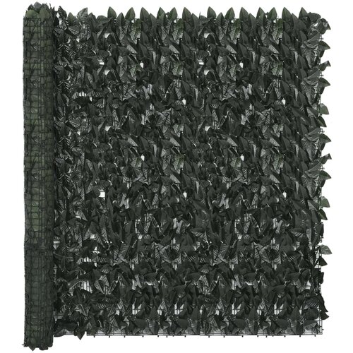 vidaXL Balkonsko platno s temno zelenim listjem 300x150 cm Cene