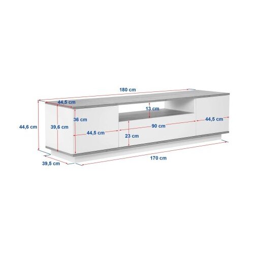 Hanah home TV komoda Veramont, antracit Slike