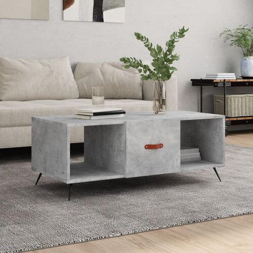 vidaXL Klubska mizica betonsko siva 102x50x40 cm inženirski les Cene