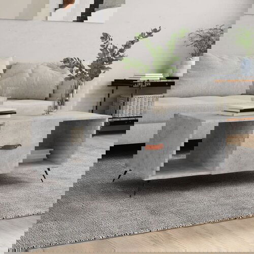 VidaXL Stolić za kavu boja betona 102 x 50 x 40 cm konstruirano drvo Slike