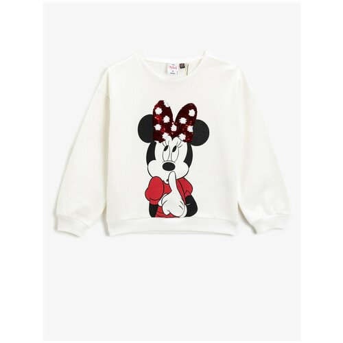 Koton Minnie Mouse Licensed Printed Sweatshirt Crew Neck Cotton Slike