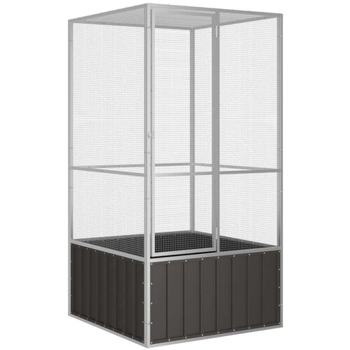  Kavez za ptice antracit 111 x 107 x 211 5 cm pocinčani čelik Cijene