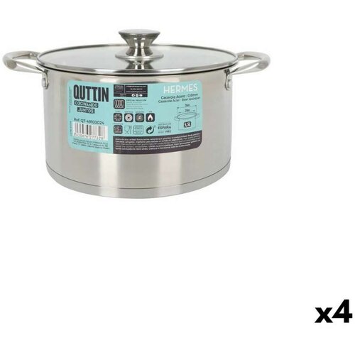 Posuda sa staklenim poklopcem Quttin Hermes Čelik 5 5 L (4 kom.) Cijene