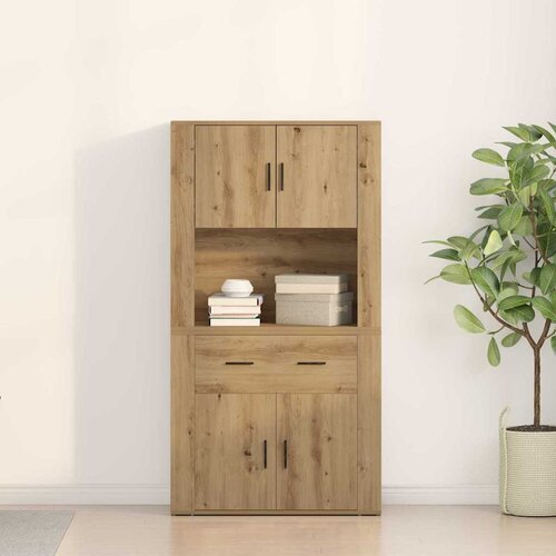  Highboard hrast artisan 80 x 33 x 150 cm Konstruirano drvo Slike