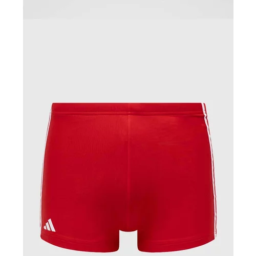Adidas Kopalne hlače 3 Stripes rdeča barva