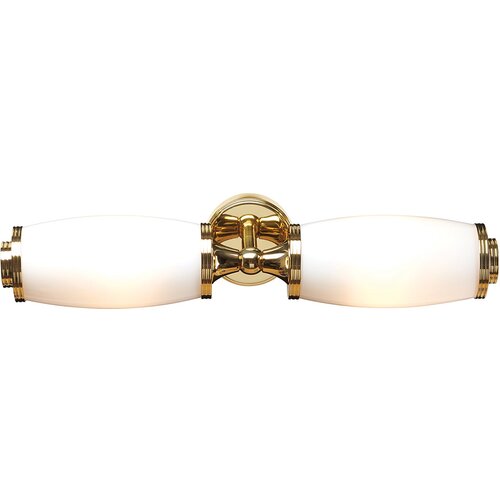 Elstead Lighting Elstead Eliot Stenska svetilka za kopalnico z dvema lučema, polirana medenina, IP44, G9, (22099305) Cene