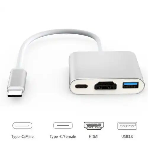 Kettz Adapter konverter Tip C - HDMI/USB 3.0/TIP C TCH-300 Slike