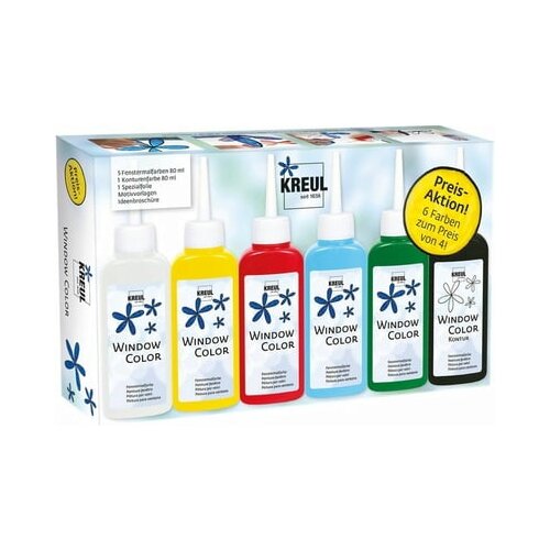Kreul Window Color Promotion Set staklenih boja 5 x 80 ml Slike