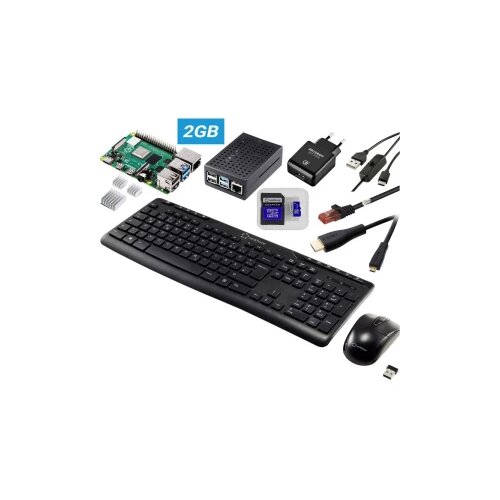 TRU COMPONENTS Renkforce Pro Set Raspberry Pi&amp;reg; 4 B 2 GB 4 x 1.5 GHz uklj. napajanje, uklj. kući&amp;scaron;te, uklj. hladnjak, uklj. HDMI kabel , Slike