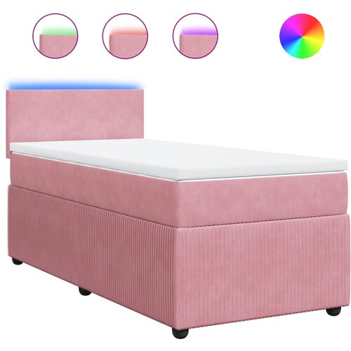 Maison Chic Box spring postelja - Vzmetna postelja z vzmetnico roza 90x200 cm žamet SL4187, (21888986) Cene
