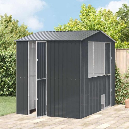 VidaXL Pticevnik Antracit 310x215x247 cm Jeklo Slike