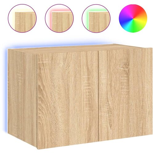Maison Chic Stenska TV omarica - TV stojalo - Televizijska omarica z LED lučkami sonoma hrast 60x35x41 cm, (21701648) Cene