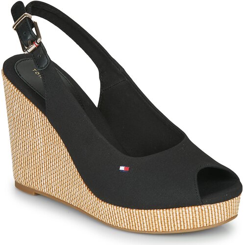 Tommy Hilfiger ICONIC ELENA SLING BACK WEDGE Crna Cene