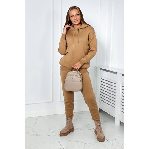 Kesi Sweater Set Sweatshirt + Pants camel Slike