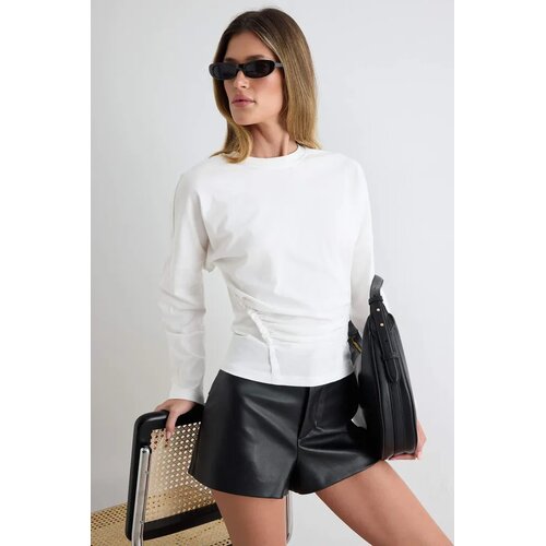 TRENDYOLMILLA Trendyol ženska majica Twoaw27Ts00045, ecru Cene