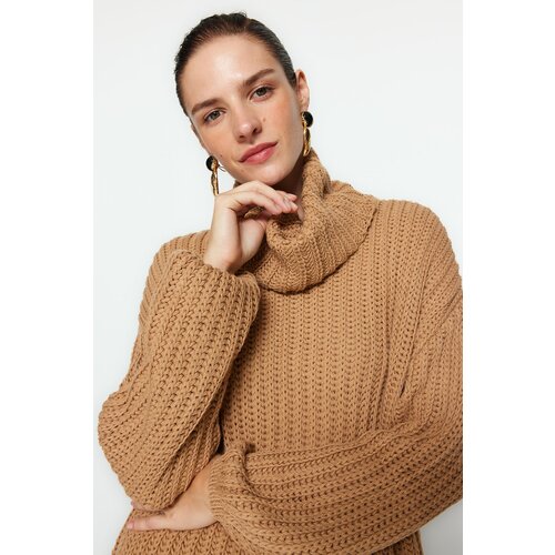 Trendyol Sweater - Brown - Oversize Slike