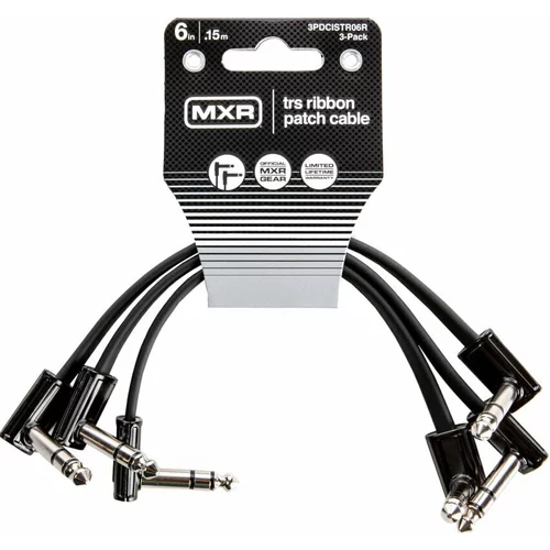 Dunlop MXR DCISTR06R Ribbon TRS Cable 3 Pack Crna 15 cm Kutni - Kutni