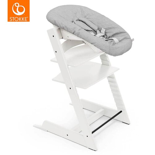 Stokke otro&amp;scaron;ki stolček tripp trapp&amp;reg; white + vstavek za novorojenčka tripp trapp&amp;reg; grey Slike