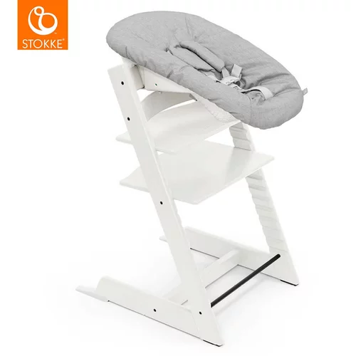 Stokke otroški stolček tripp trapp® white + vstavek za novorojenčka tripp trapp® grey