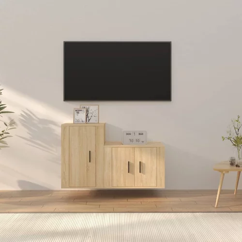 vidaXL Komplet TV omaric 2-delni sonoma hrast inženirski les