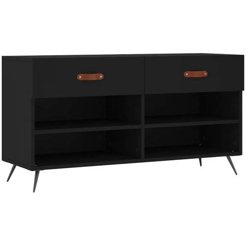 VidaXL Klop za čevlje črna 102x35x55 cm inženirski les, (20809463) Slike