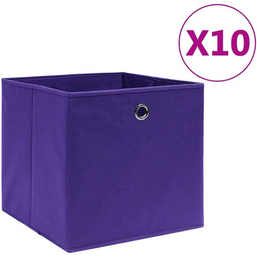  Kutije za pohranu 10 kom netkana tkanina 28x28x28 cm ljubičaste Cijene