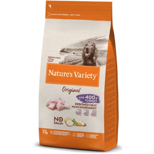 Nature's Variety suva hrana za odrasle pse srednjih i vleikih rasa original no grain - ćuretina 2kg Slike
