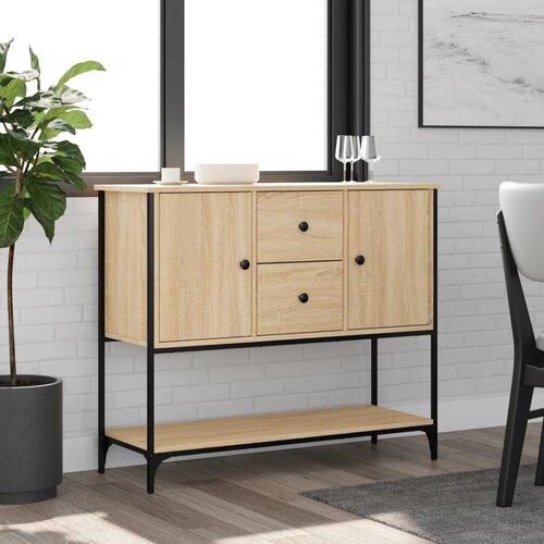 VidaXL Komoda boja hrasta sonome 100x36x85 cm od konstruiranog drva Slike