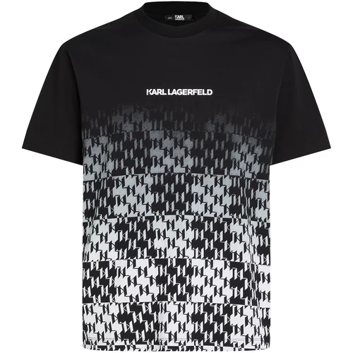 Karl Lagerfeld Majica svetlo siva / črna / bela