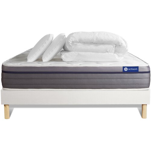 ACTISOM Kompletni paket za posteljo - Vzmetnica 160x200 cm + Vzmetni okvir z letvami (komplet) + 2 vzglavnika + Prevleka - Actiflex Zen, (21614417) Cene