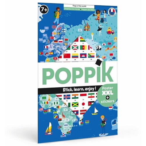 Poppik Edukativni poster s nalepnicama Otkrića Zastave 7+ Slike