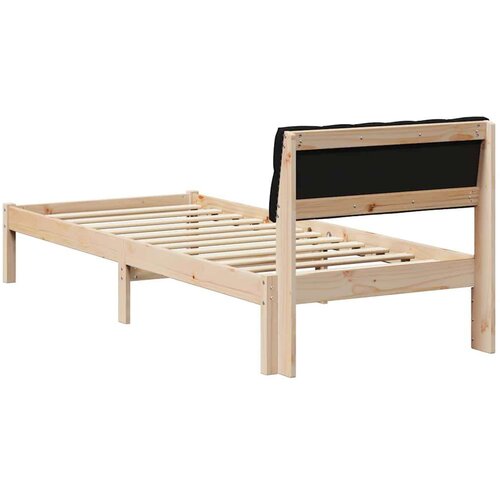 VidaXL okvir kreveta smeđa i crna 80 x 200 cm masivna borovina Slike