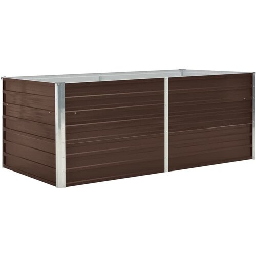 Maison Chic Dvignjeno Cvetlično korito - Cvetlični Lonec 160x80x45cm pocinkano jeklo rjavo, (21789782) Cene