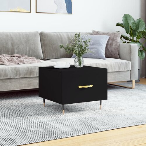  Stolić za kavu crni 50 x 50 x 40 cm od konstruiranog drva Slike
