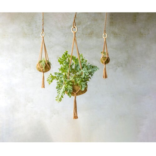 Esschert Design veriga za obe&amp;scaron;anje cvetličnih loncev &amp;oslash; 19 cm Macram&amp;eacute; &amp;ndash; Slike