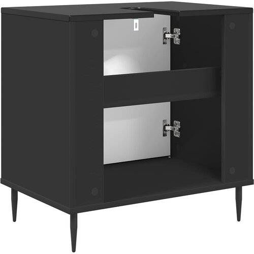  Kupaonski ormar RHENEN Crni hrast 60 x 40 x 61 cm Slike