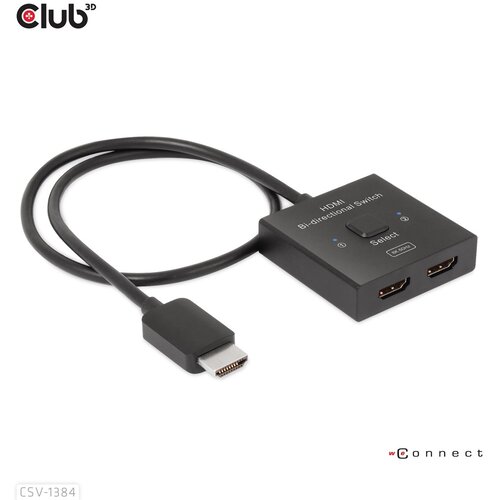 Club3d HDMI 2-in-1 Bi-directional Switch for 8K60Hz or 4K120Hz Slike