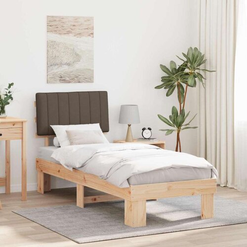  Posteljni okvir z oblazinjenim vzglavjem Taupe 75 x 190 cm, (5000101771) Cene