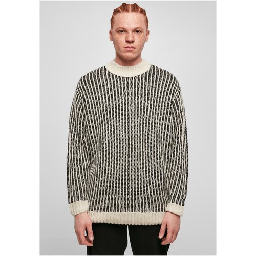 UC Men Oversized Two Tone Sweater whitesand/black Slike