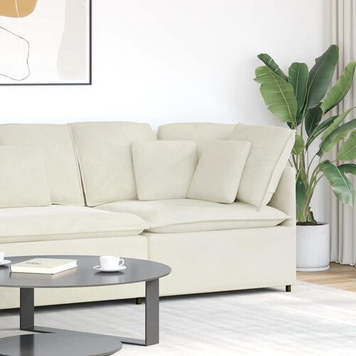  Modularni kutni kauč s jastucima krem boje 100 cm Slike