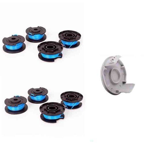 INF ryobi trimmer nadomestne tuljave z vrvico (8-paket modrih tuljav + 1-paket pokrovčkov), (21296819) Cene