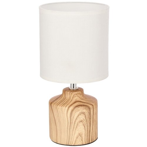 Candellux Lighting Bela namizna svetilka s tekstilnim senčilom (vi&amp;scaron;ina 28 cm) Minos &amp;ndash; Slike