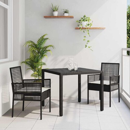  Vrtni set za objed 3 pcs Crna poliratan Cene