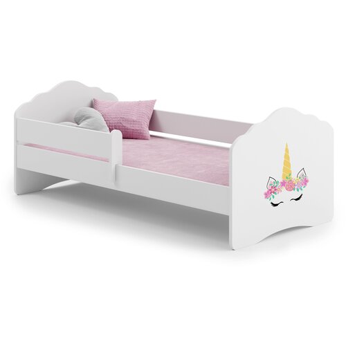 Kobi Furniture Enojna postelja Wave 140x70 z ograjo - Enorogov rog, (21960864) Cene